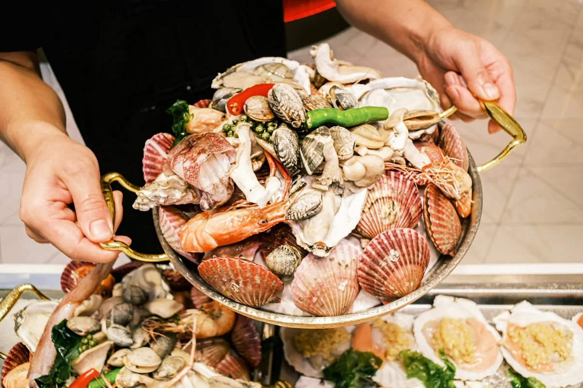 A generous seafood platter